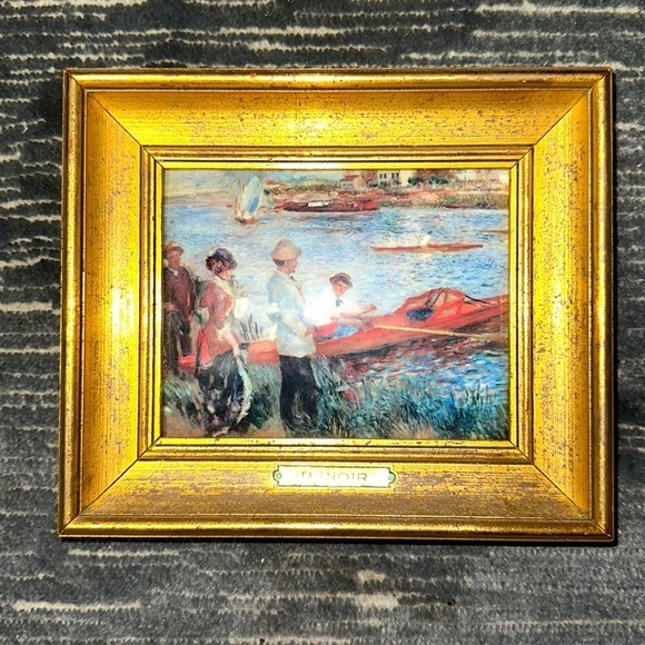 Renoir's "Oarsmen at Chatou" framed plaque - Picture 1 of 1